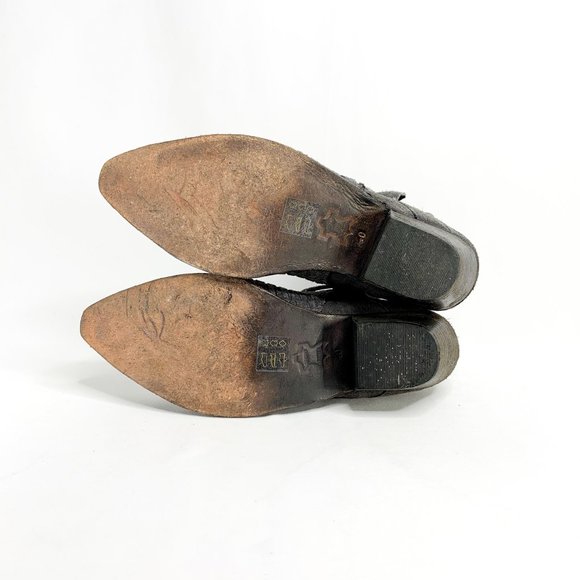 FREE PEOPLE Venture Ankle Boots Woven Suede Stone - Picture 11 of 11